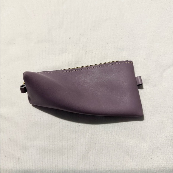 Portland Leather “Alpine” Zipper Pouch Purple - Picture 4 of 8